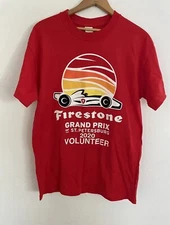 Grand Prix T-Shirt Men’s Medium Firestone Red Saint Petersburg FL 2020 Volunteer