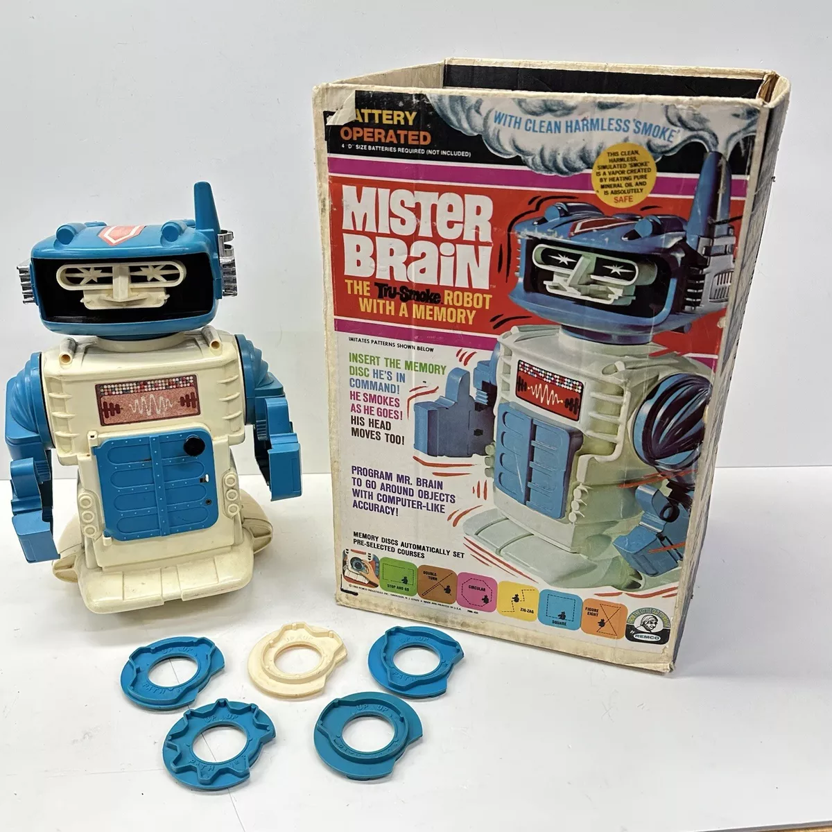 1969 Remco Mister Brain Battery-Operated Robot in the Box – The