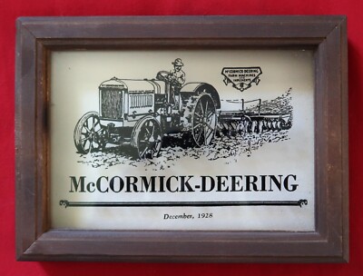 McCormick-Deering Farm Machines & Implements Shadow Box Wall Picture 8x6 Inches