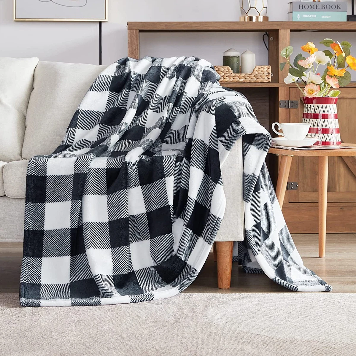 Bedsure Faux Fur and Sherpa Tie-dye Reversable Blanket