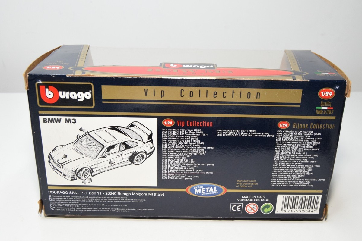 B63 1:24 BBURAGO BURAGO 0544 BMW M3 E36 1993 DTM RALLY RED