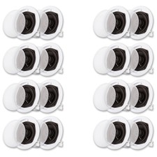Acoustic Audio R191 Flush Mount In Ceiling Speakers Home Theater 8 Pair Pack