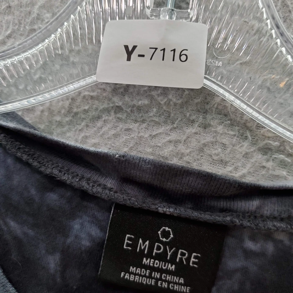 Camiseta Empyre Mujer Top M Gris Tie Dye Serpiente Calavera No Amor Perdido Toda Esperanza Ganada Foto 3 de 4