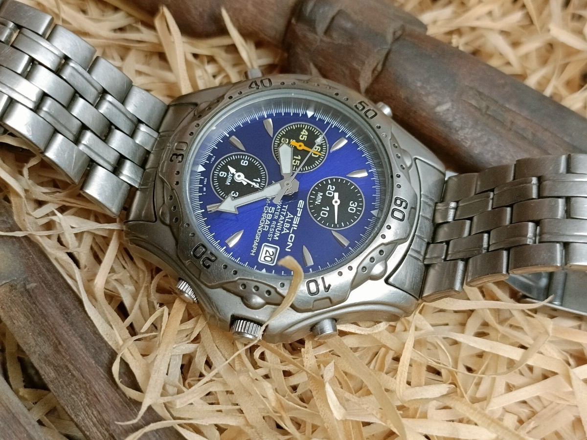 AUTHENTIC ALBA EPSILON TITANIUM ALARM CHRONOGRAPH JAPAN