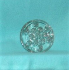 Vintage Clear Glass Flower Frog -- 13 Holes