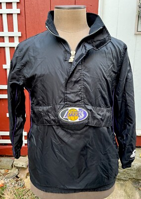 Vintage Starter Los Angeles Lakers Pullover Warm Up Jacket Size S