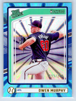 2024 Donruss - Owen Murphy - CAROLINA BLUE LASER /249 - Atlanta Braves - #190