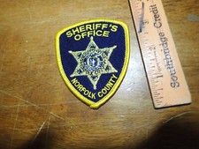 MASSACHUSETTS NORFOLK COUNTY COLLECTIBLE  SHOULDER  PATCH OBSOLETE BX D #11