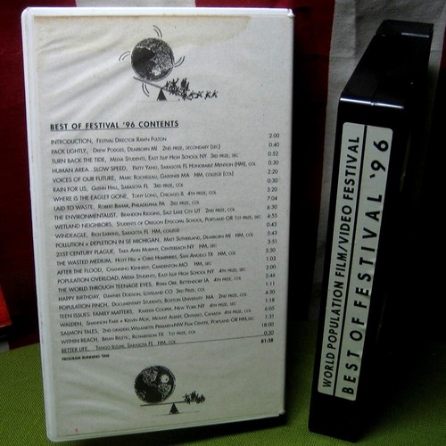 WORLD POPULATION Film Festival 1996 prize winning entries VHS college shorts - Picture 2 of 2