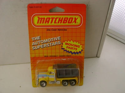 1987 MATCHBOX SUPERFAST MB30 PACE PETERBILT QUARRY DUMP TRUCK NEW ON CARD - image 1 of 3