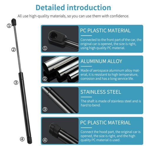 Vehicle Rear Tailgates Trunk Gas Struts Shock For FORD MUSTANG 1999-2004 2PCS - 第 7/11 張圖片