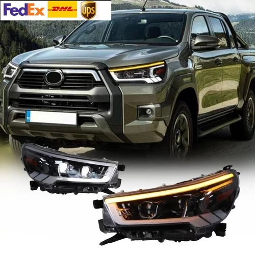 Upgraded pair of LEDheadlights for Toyota Hilux 2020-2023 Vigo Revo DRLprojector - Picture 2 of 11