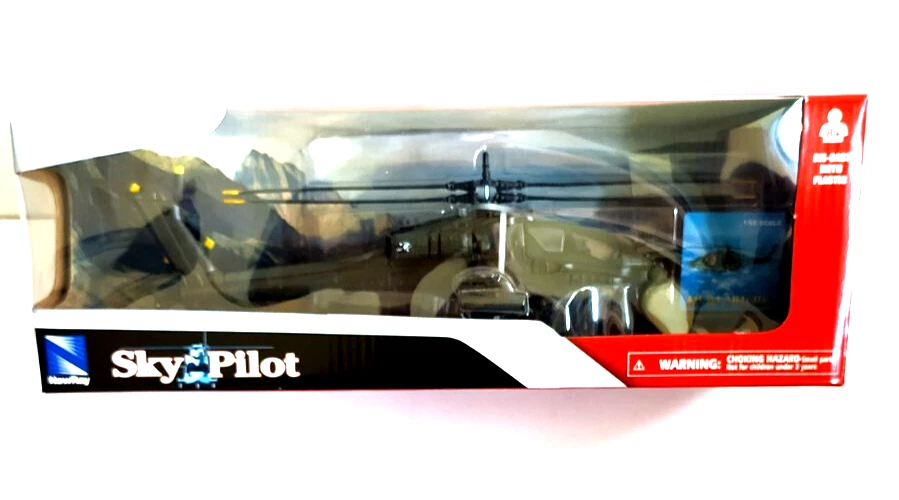 NEW RAY 1:55 DIE CAST  ELICOTTERO APACHE AH-64 SUPPORTO INCLUSO    ART 25523 - Immagine 2 di 3