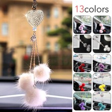 Car Pendant Bling Rear View Mirror Charm Hanging Ornament Decor Auto Accessories