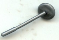 Vintage : BATON DE SKI gris, figurine non identifiée