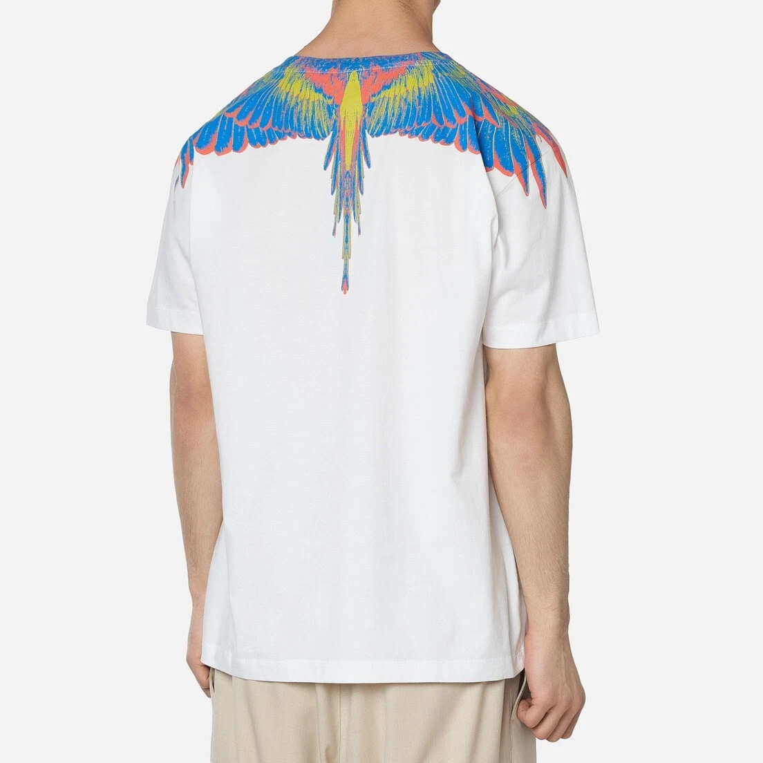 T shirt Marcelo Burlon bianca multicolore ali Taglia M SS20 $320