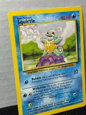 Squirtle Pokémon card 63/102 1995,96,98 | eBay