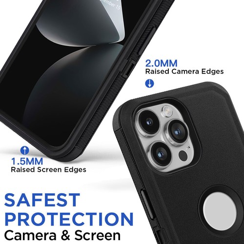 For iPhone 15 Pro Max 14 13 12 11 XR 7 8 16 SE Case Heavy Duty Shockproof Cover - Picture 13 of 87