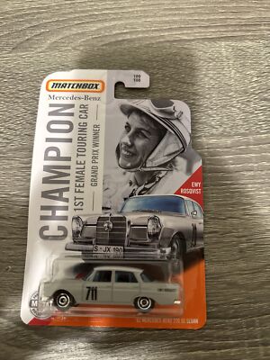 Matchbox 1962 Mercedes-Benz 220 SE Sedan  Champion Grand Prix Winner Ist Female