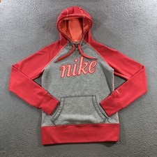 nike therma fit hoodie Women  s S Gray Hot Pink Active Gym Training