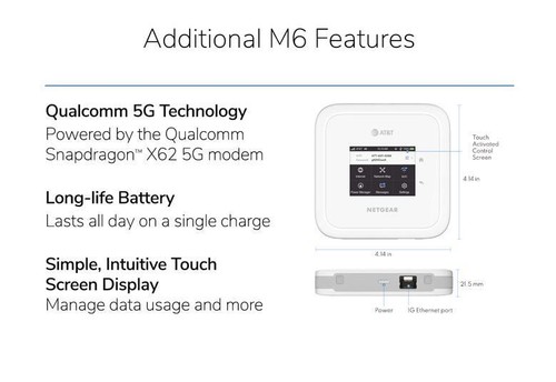 NEW! Netgear Nighthawk M6 MR6110/M6 Pro MR6500 5G Mobile Hotspot ATT 🔓 Unlocked - Picture 9 of 12