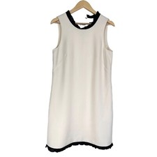 J.Crew ruffle trim Sleevless Shift Event Cocktail dress cream sz 8