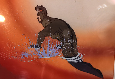 Land Before Time Little Foot Production Double Cel & Hand Painted Background Set