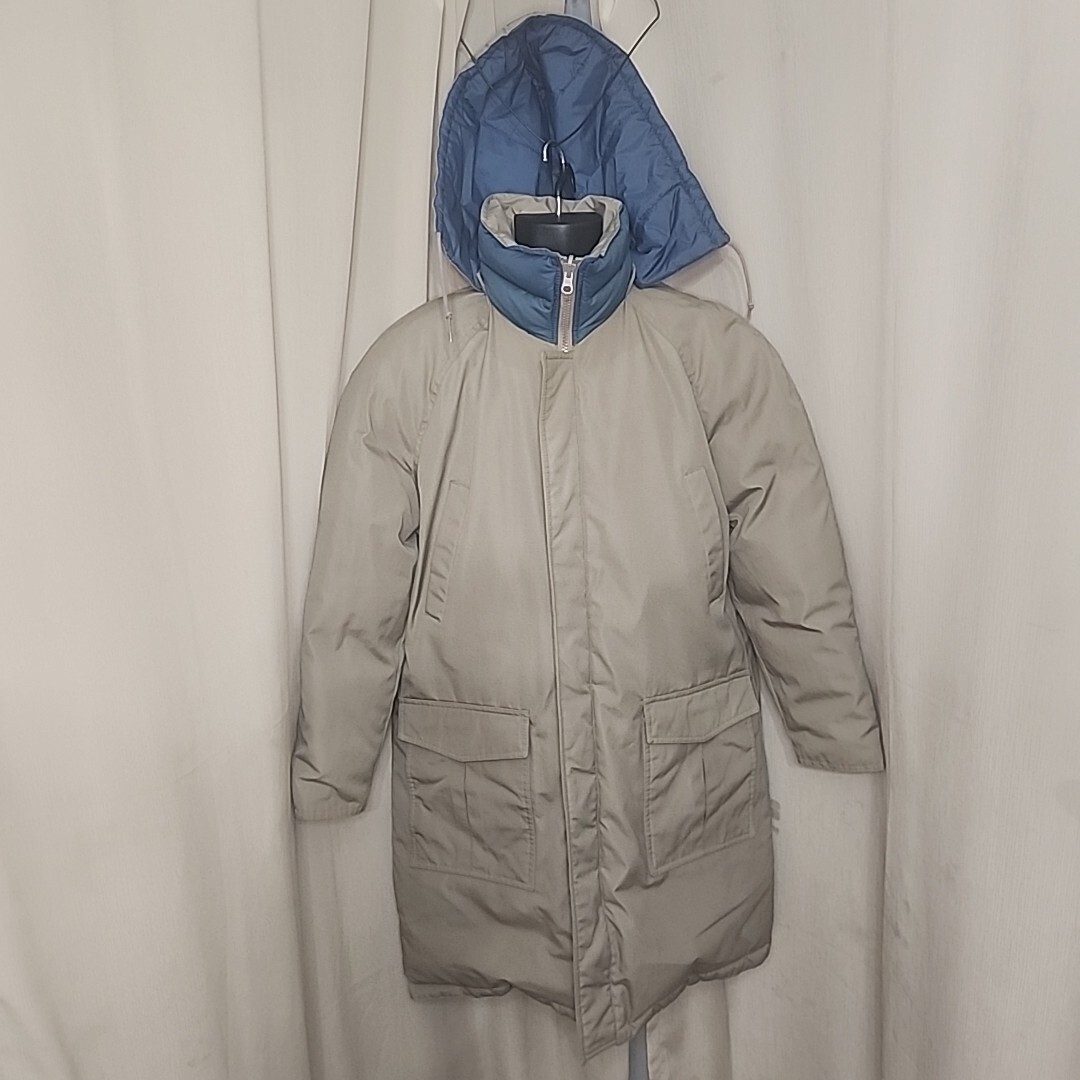 ADDICT OF THE TRIP MINDS LETTER Parka白-S Mens Down Coat Bibi Bros Sz L Reversible Puffer Removable