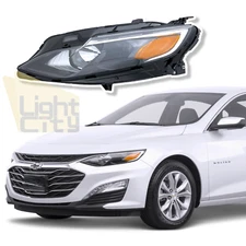 For 2019-2024 Chevrolet Malibu Driver Side HALOGEN Headlight (w/ Bulb) LH