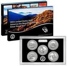 2014 S America the Beautiful National Parks ~ Mint Silver Proof Set w/Box & COA