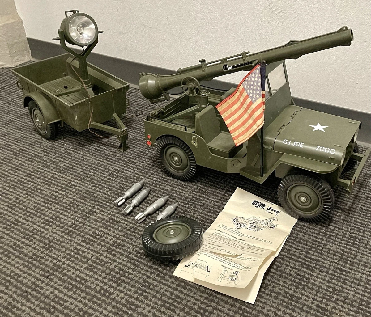 GI.joe コンバットジープ 1970年代 サイズ 1/6 人形2体付き GI.joe
