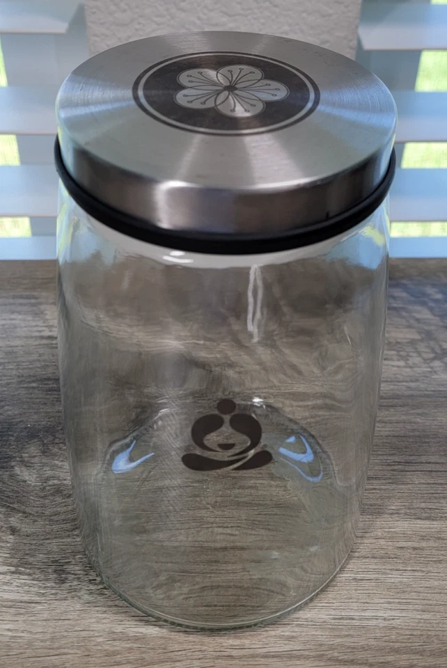 Teavana Perfect Tea Rock Sugar 48 oz Glass Canister Jar w/ Stainless Steel Lid - Image 2 of 4