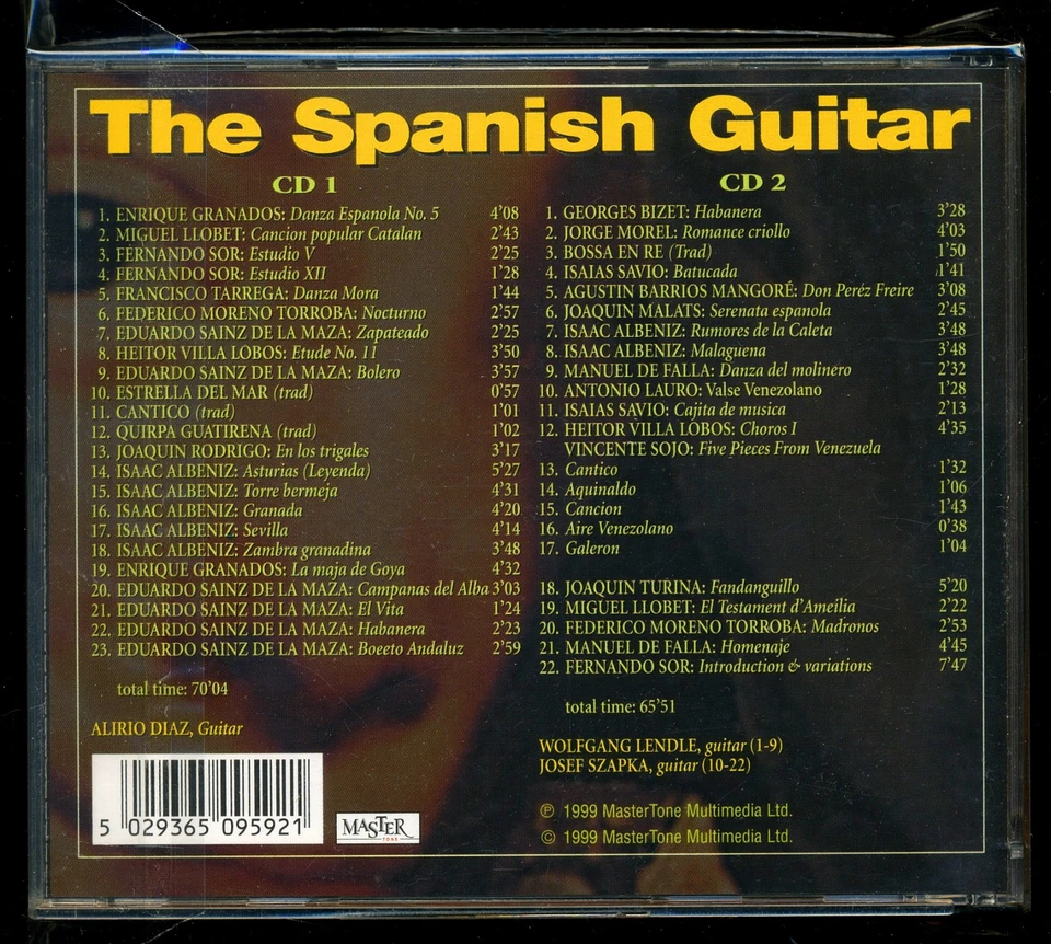 THE SPANISH GUITAR★2-CD★Albeniz★Tarrega★Granados★De Falla★Turina★Sor★SEHR GUT★ - Bild 4 von 4