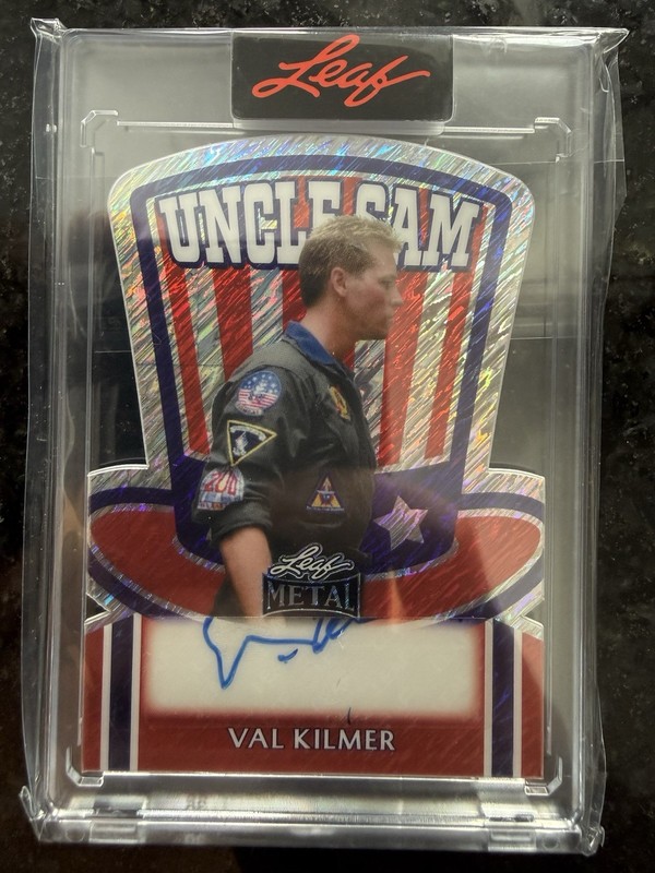 2025 Leaf Metal Independence Day VAL KILMER 1/1 Autograph Top Gun AUTO Rare Card
