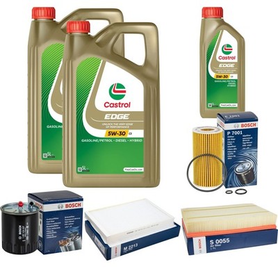 BOSCH Inspektionspaket 11L CASTROL EDGE 5W-30 C3 für Mercedes-Benz Sprinter 3-T