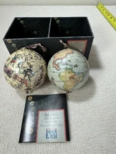 Authentic Models The Heavens and the Earth in 1551 Globe Ornaments Original Box