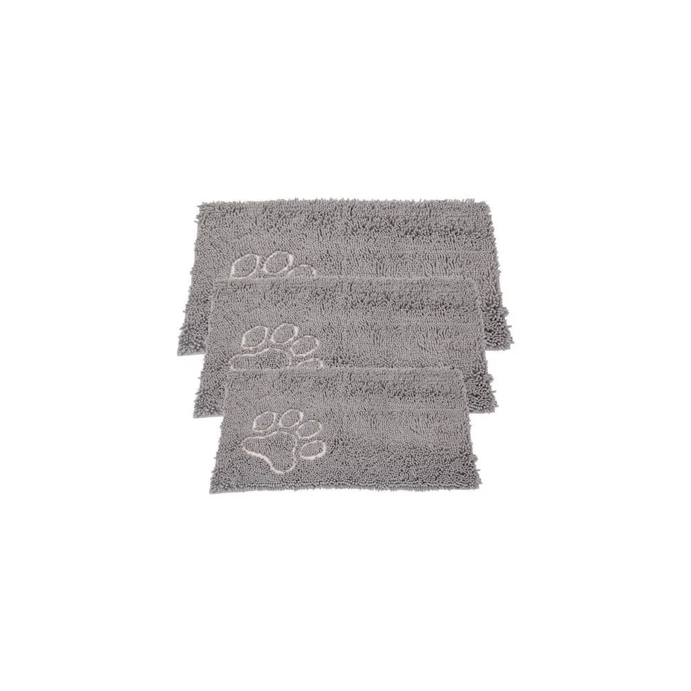 Bunty Microfibre Pet Mat - Black/Grey - Dog Mat - Quick Drying - Machine Wash