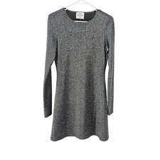 Reformation x Camille Rowe Esen Knit Dress Gray Metallic Sparkle Mini Size M