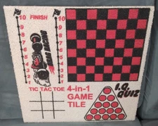 Vintage 97 Floor Games 4 n 1 Tile/Carpet Ventura Made in USA 18 x 18