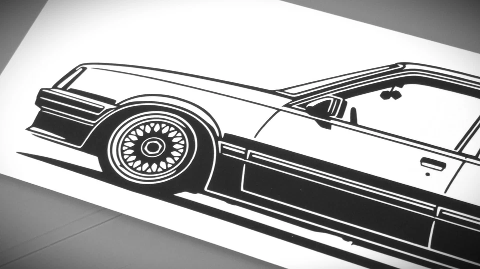 Pegatina Opel Ascona C Silhouette Opel Ascona C tuning 2x negra nueva - Imagen 4 de 4