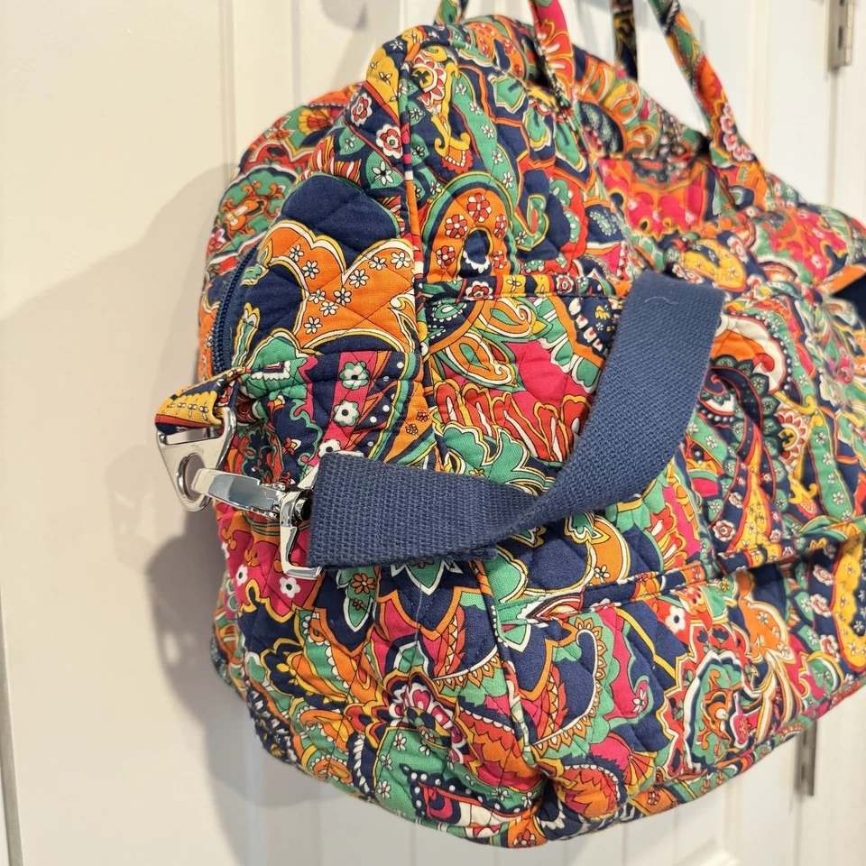 Vera Bradley Grand Traveler Retired Venetian Paisley Colorful Handles - Image 4 of 4