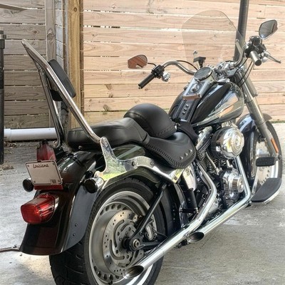 24'' Backrest Sissy Bar Fit for Harley Softail Fat Boy FLSTF Night Train FLSTSB