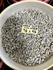 Ceramic Angle Cut Cylinder  Tumbling Media 3/8" x 5/8"  25LB Lot ~ Metal & Rock