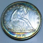 1876 Seated Liberty Half Dollar Beautiful Uncirculated Coin Rare Date
