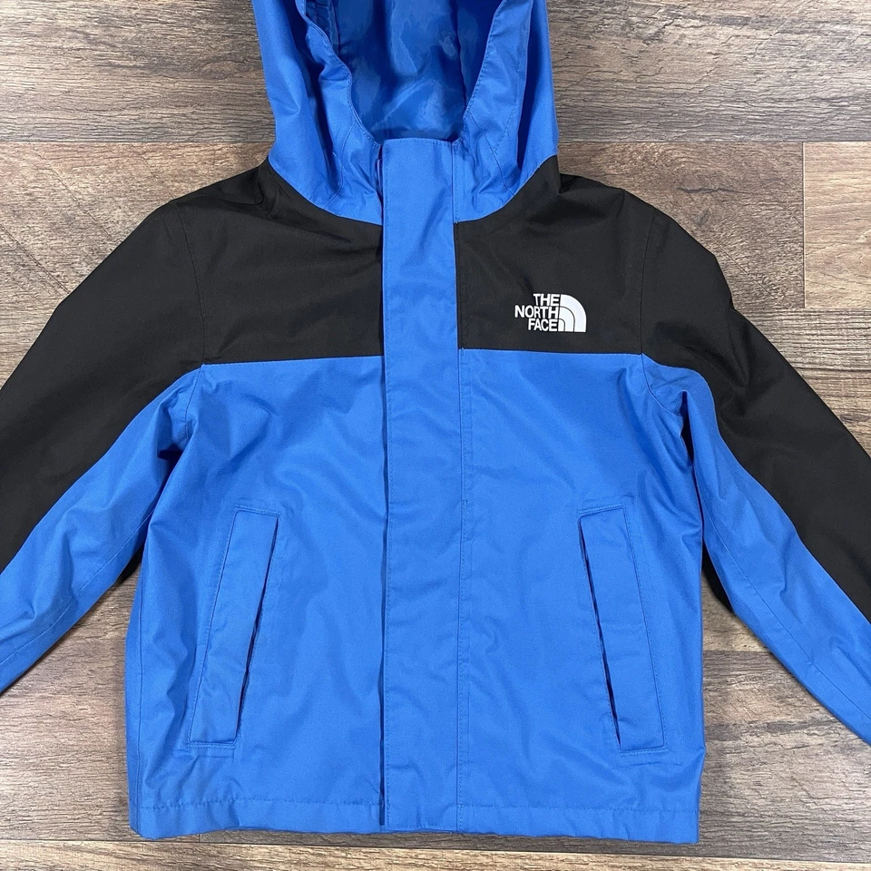 Chaqueta North Face Niños Talla 3 Azul Dryvent Manga Larga Con Capucha Cremallera Completa Exterior Foto 2 de 4