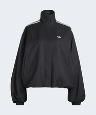 Adidas Originals Blousy Check Track Top Women's Black Loose Fit Jacket LG4076