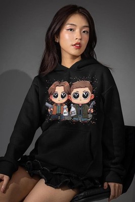 Supernatural Sam & Dean Winchester Hoody - Sizes 8-32 UK - Plus Unisex S-5XL
