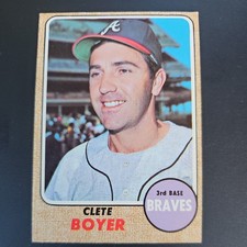 1968 Topps Baseball card MLB  #550 Clete Boyer EX-EXMINT