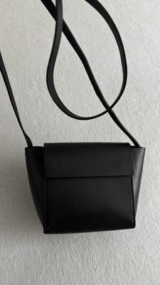 COS Black Leather Mini Crossbody Shoulder Bag Minimalist Made in Turkey
