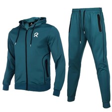 fashion sweatsuit set mens tracksuit hoodie outfits Active full zip track jog...